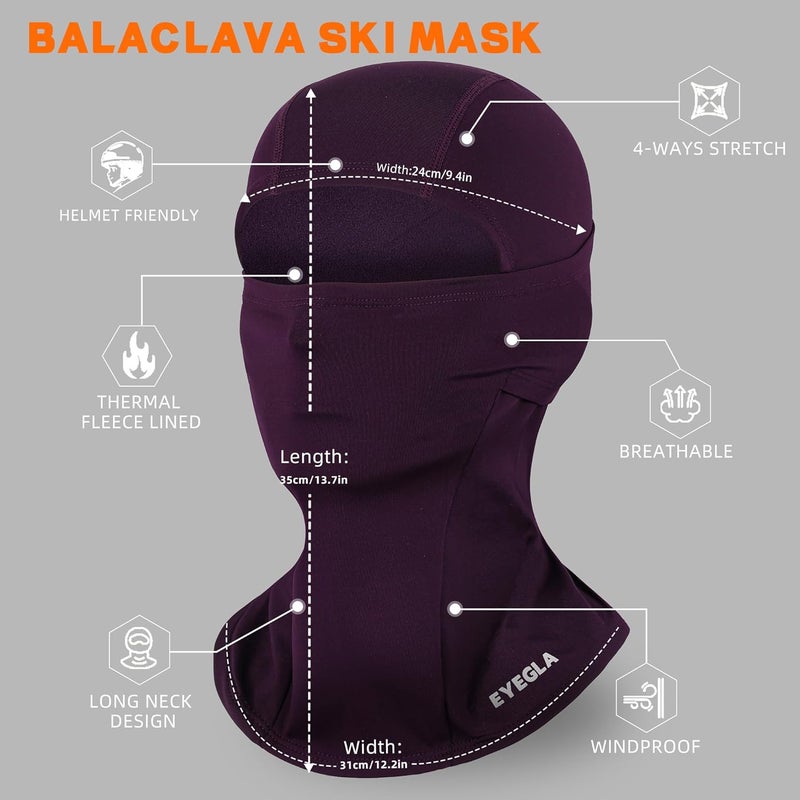 Eyegla Balaclava Ski Mask for Men Cold Weather,Winter Thermal Face Mask Women for Snowboarding Motorcycle Cycling - Image 3
